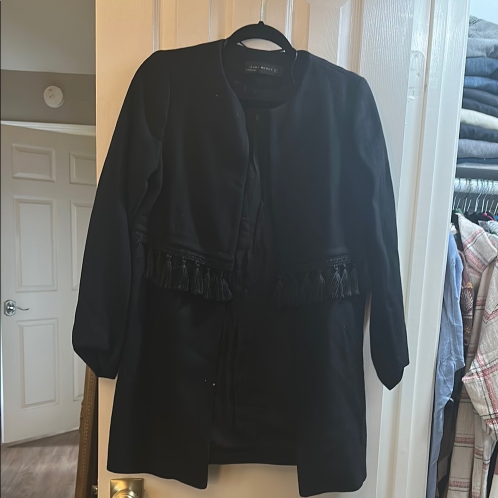 Zara coat with tassels